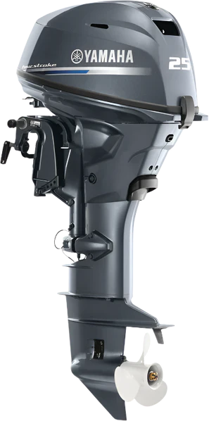 Yamaha T25LWTC Outboard -20-Inch Shaft | Remote Mechanical Control | Electric & Manual Start | Power Trim & Tilt | High Thrust | Gray | Manufacture Year 2021